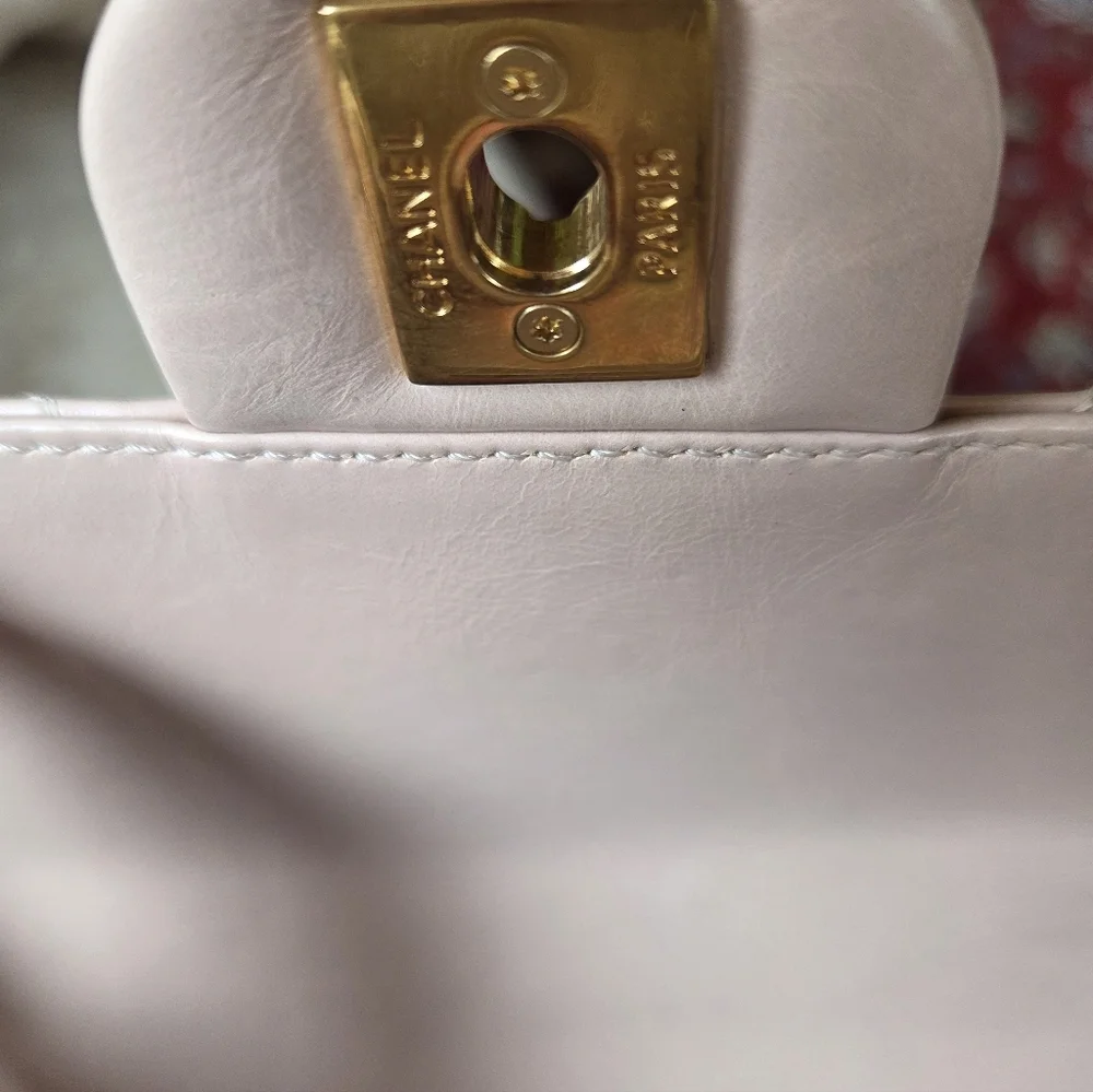 CHANEL‎ Blush Pink Flap Quilted Shoulder Bag with Gold Chain